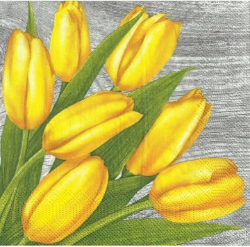 Serwetka Decoupage Żółte Tulipany   058