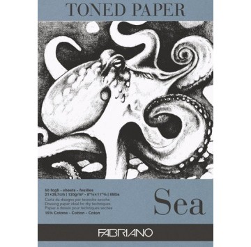 Blok Toned Paper Sea 120g, Fabriano