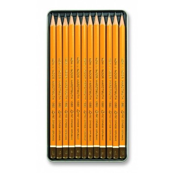 Zestaw ołówków 1580 Koh-I-Noor 6B-6H w metalowej kasecie 12 szt.