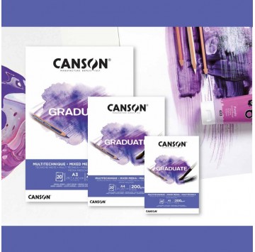 Blok rysunkowy Canson Graduate Mix Media 200g/20 ark.