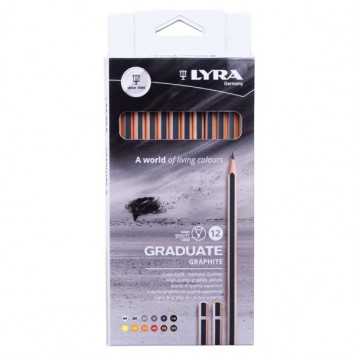 Zestaw ołówków Lyra Graduate 12 szt. 4H-6B