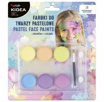 Kidea Farby do twarzy pastelowe 6 kolorów