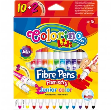 Flamastry Fibre pens 12 kolorów Colorino