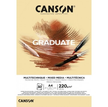 Blok rysunkowy Canson Graduate Mix Media 220g/30 ark.