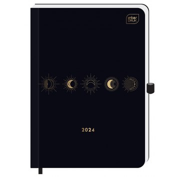 Interdruk Kalendarz 2024 książkowy A5 Metallic Moon