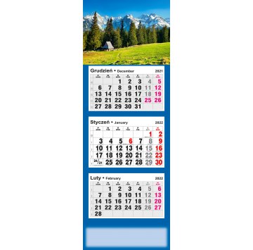 Kalendarz trójdzielny 2024 Tatry
