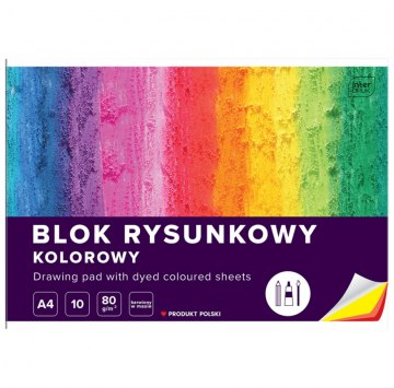 Blok rysunkowy kolorowy A4 10k. 80 g