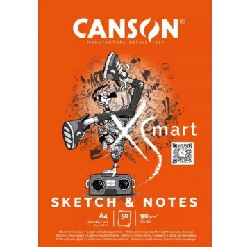 Blok szkicowy Canson A4 50k 90g XSmart Sketch&Notes