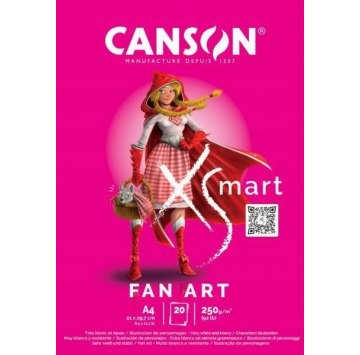 Blok rysunkowy Canson A4 20k 250g XSmart Fun Art Manga